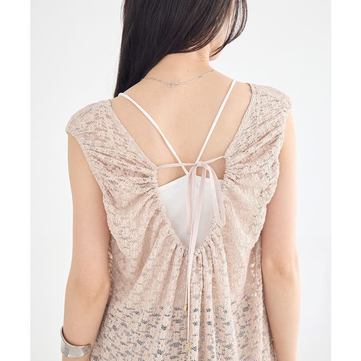 レースギャザーワンピース | earth music&ecology  | 詳細画像20 