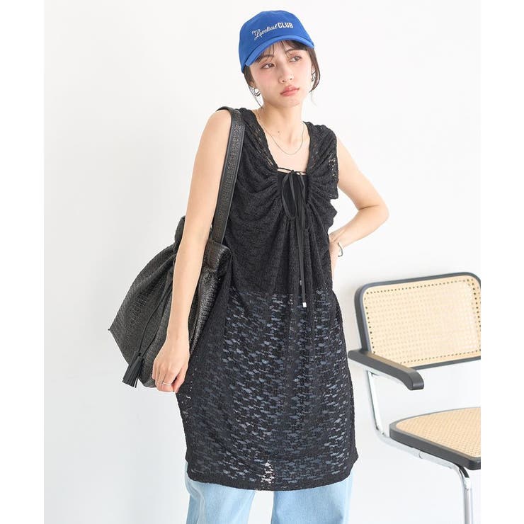 レースギャザーワンピース | earth music&ecology  | 詳細画像9 