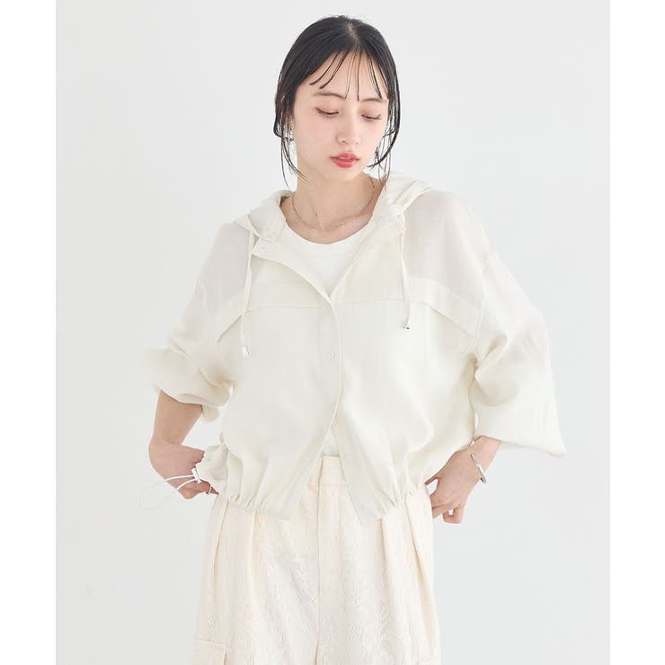 【フード取り外し可能】シアーシャツブルゾン | earth music&ecology  | 詳細画像11 