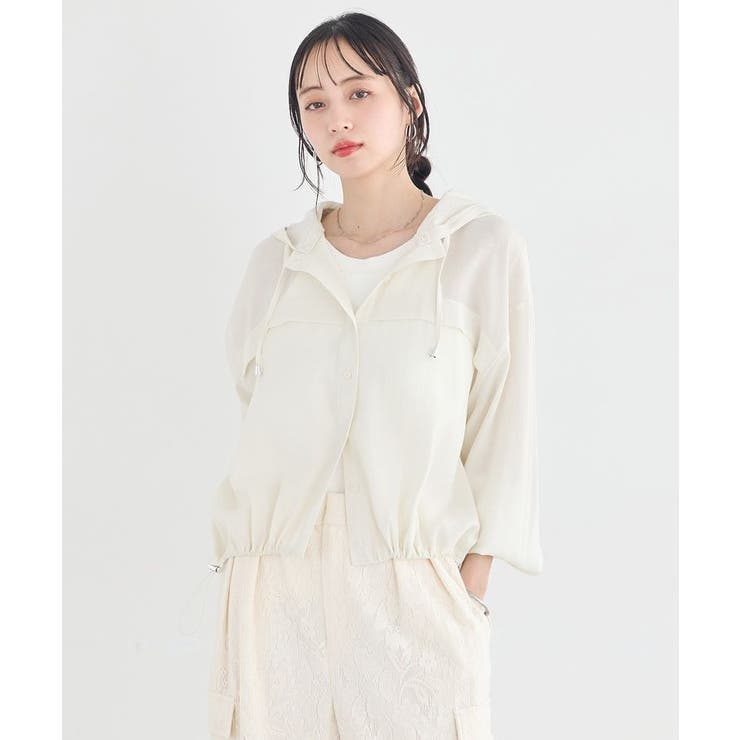 【フード取り外し可能】シアーシャツブルゾン | earth music&ecology  | 詳細画像12 