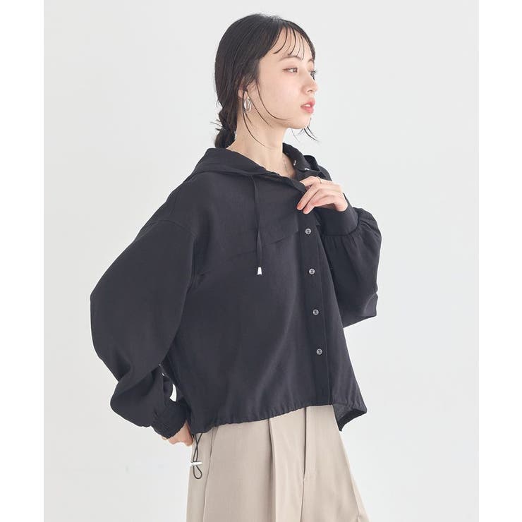 【フード取り外し可能】シアーシャツブルゾン | earth music&ecology  | 詳細画像3 