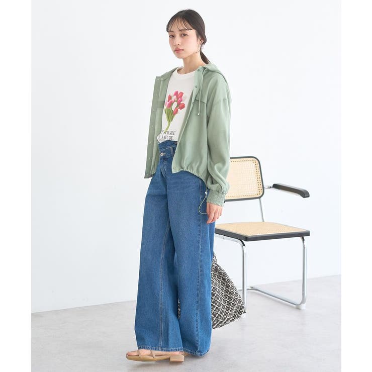 【フード取り外し可能】シアーシャツブルゾン | earth music&ecology  | 詳細画像21 