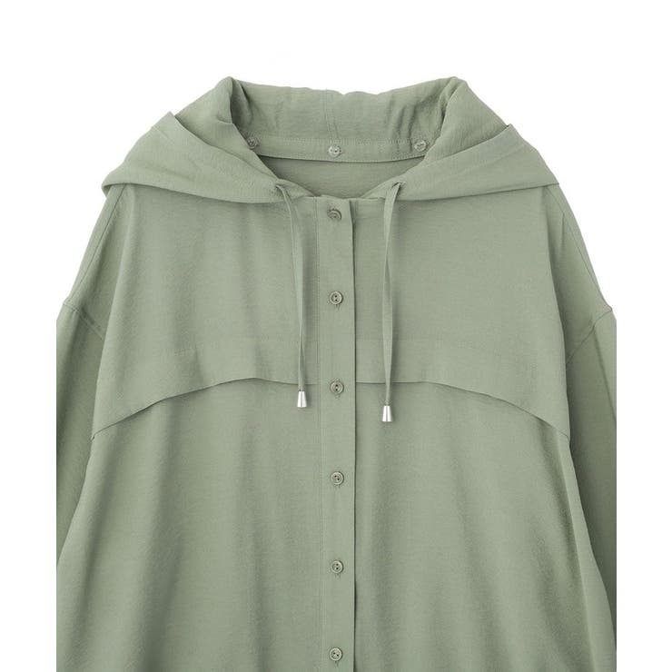 【フード取り外し可能】シアーシャツブルゾン | earth music&ecology  | 詳細画像26 