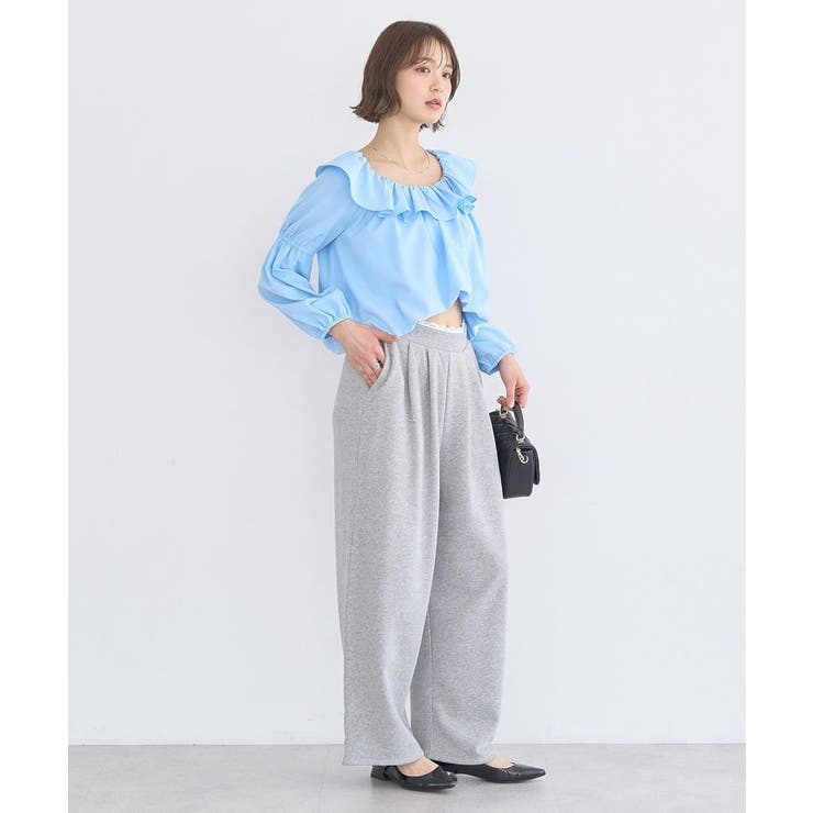 2wayオフショルバルーンヘムフリルブラウス | earth music&ecology  | 詳細画像10 