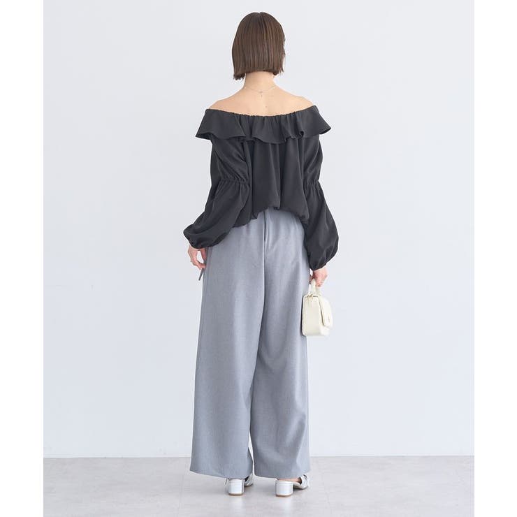 2wayオフショルバルーンヘムフリルブラウス | earth music&ecology  | 詳細画像17 