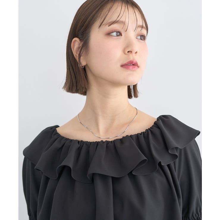 2wayオフショルバルーンヘムフリルブラウス | earth music&ecology  | 詳細画像18 