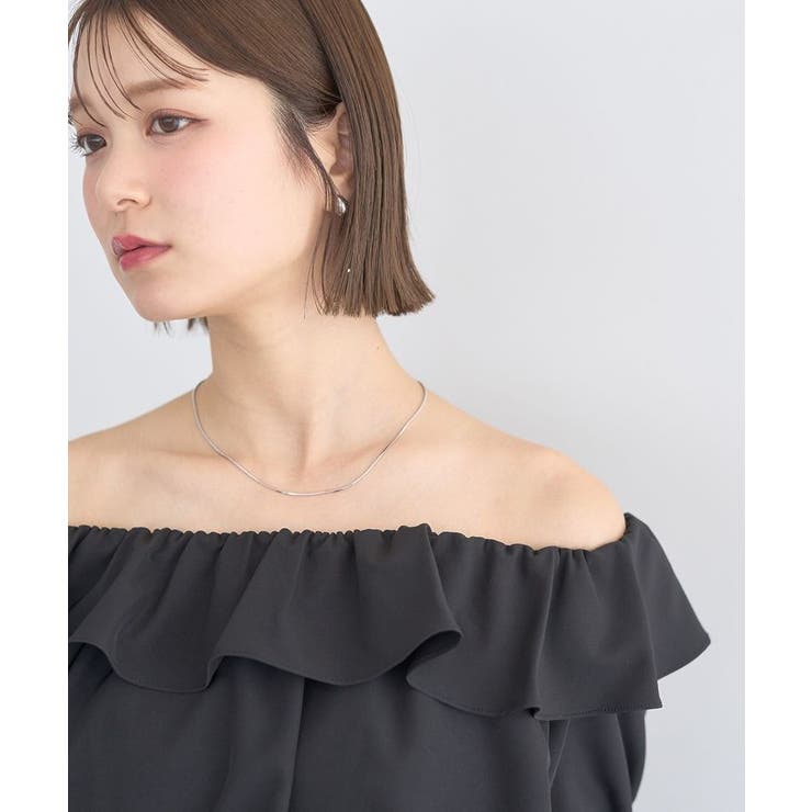 2wayオフショルバルーンヘムフリルブラウス | earth music&ecology  | 詳細画像19 