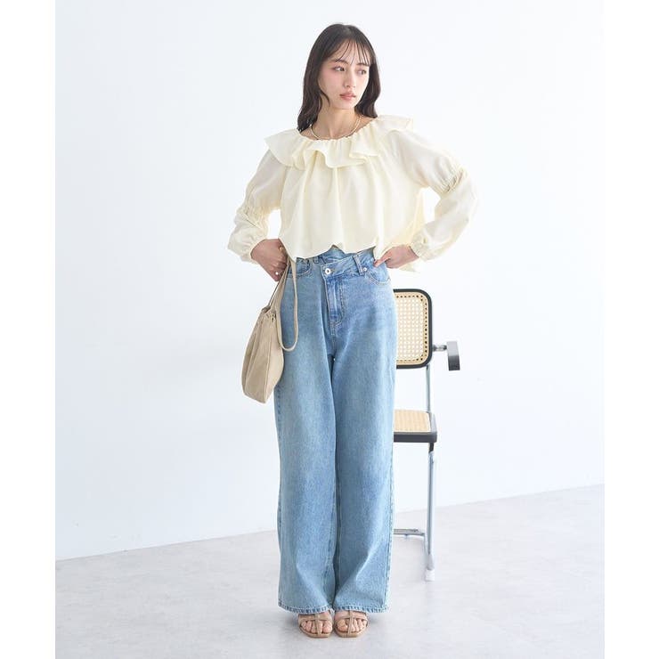 2wayオフショルバルーンヘムフリルブラウス | earth music&ecology  | 詳細画像4 