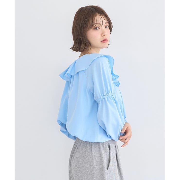 2wayオフショルバルーンヘムフリルブラウス | earth music&ecology  | 詳細画像8 
