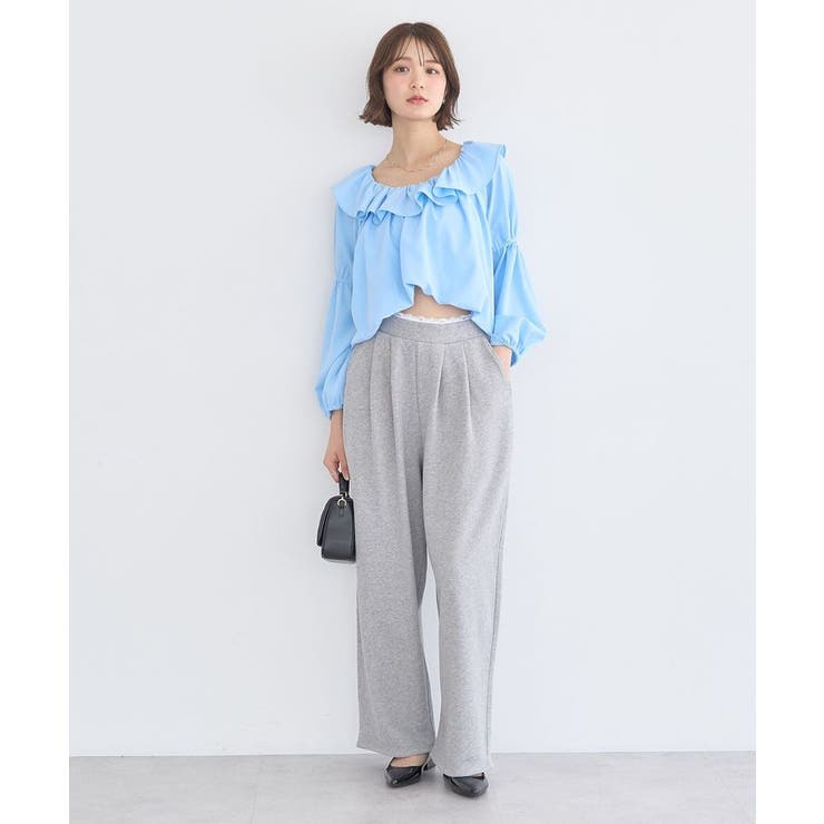 2wayオフショルバルーンヘムフリルブラウス | earth music&ecology  | 詳細画像9 