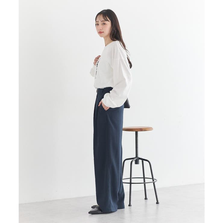 【セットアップ対応】アソートツータックベルトパンツ | earth music&ecology  | 詳細画像6 