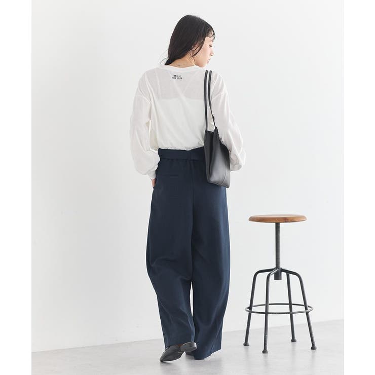 【セットアップ対応】アソートツータックベルトパンツ | earth music&ecology  | 詳細画像7 