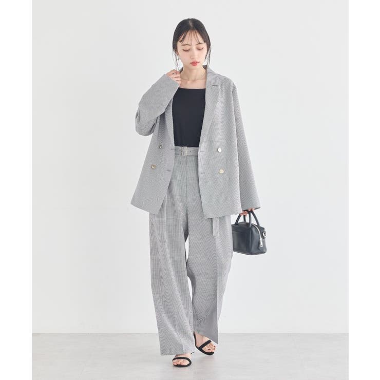 【セットアップ対応】アソートツータックベルトパンツ | earth music&ecology  | 詳細画像18 