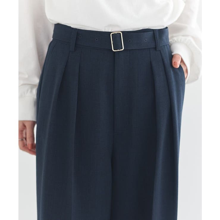 【セットアップ対応】アソートツータックベルトパンツ | earth music&ecology  | 詳細画像23 