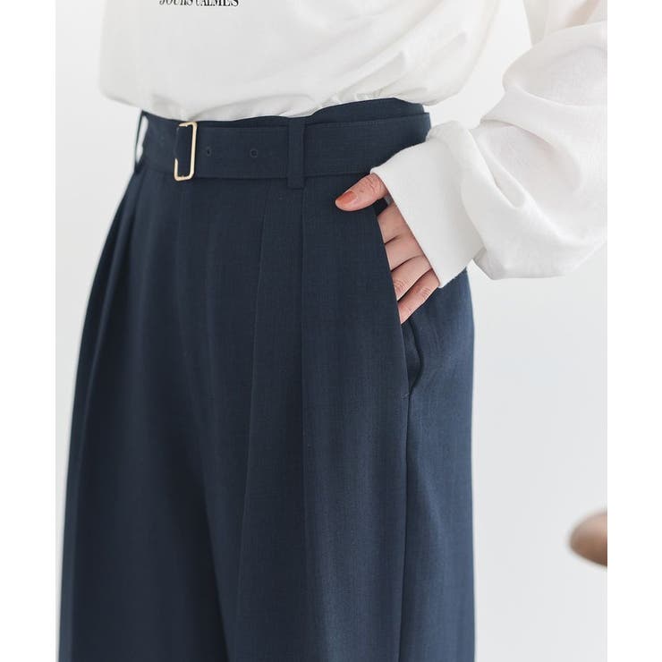 【セットアップ対応】アソートツータックベルトパンツ | earth music&ecology  | 詳細画像24 