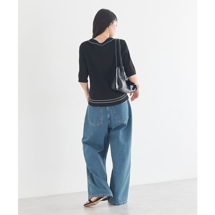 ラインカラーポロニット | earth music&ecology  | 詳細画像8 