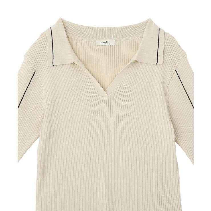 ラインカラーポロニット | earth music&ecology  | 詳細画像24 