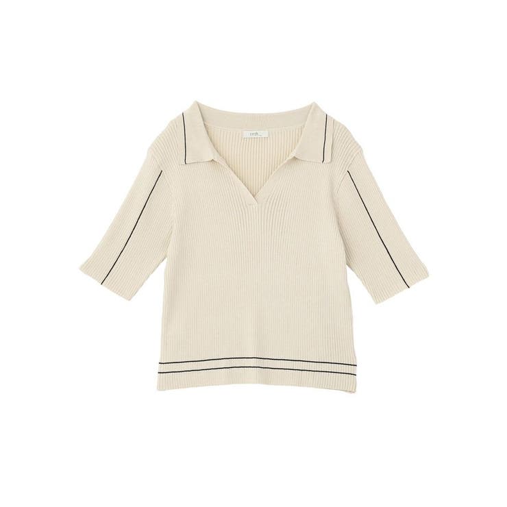 ラインカラーポロニット | earth music&ecology  | 詳細画像30 