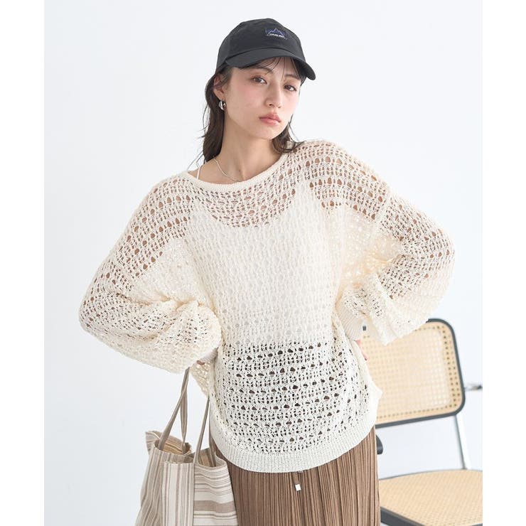 メッシュニットプルオーバー | earth music&ecology  | 詳細画像2 