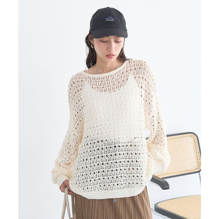 メッシュニットプルオーバー | earth music&ecology  | 詳細画像3 