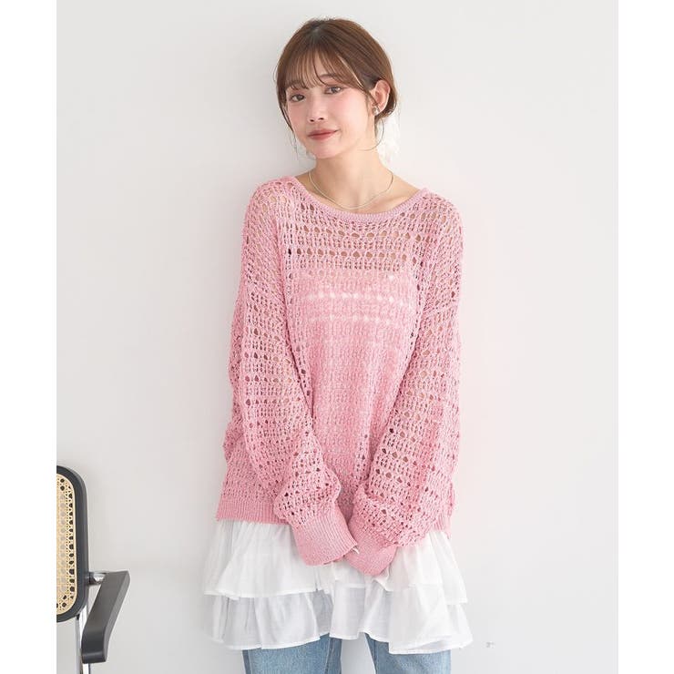 メッシュニットプルオーバー | earth music&ecology  | 詳細画像18 