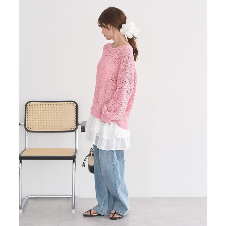 メッシュニットプルオーバー | earth music&ecology  | 詳細画像21 