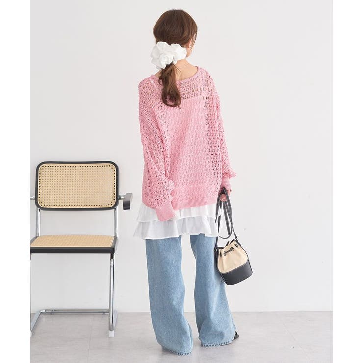 メッシュニットプルオーバー | earth music&ecology  | 詳細画像22 