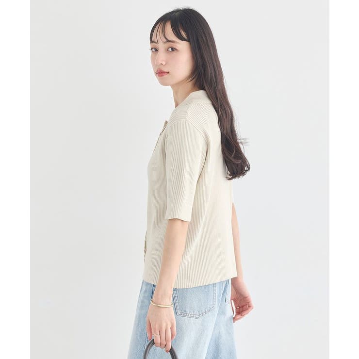 ミニフリルポロカーディガン | earth music&ecology  | 詳細画像4 