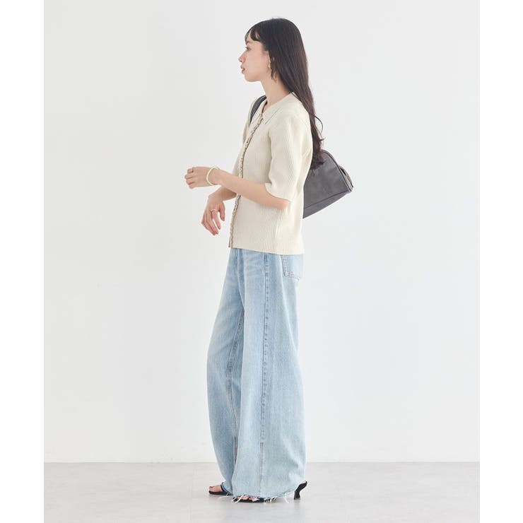 ミニフリルポロカーディガン | earth music&ecology  | 詳細画像7 