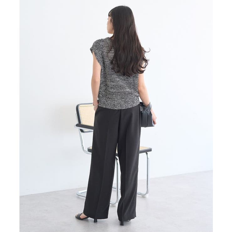 配色ラインMIXニットベスト | earth music&ecology  | 詳細画像18 