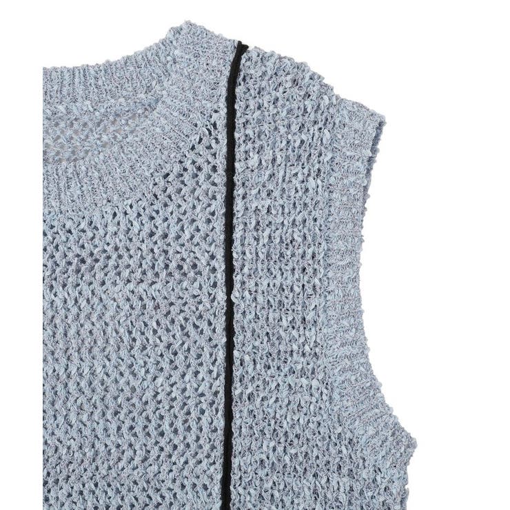 配色ラインMIXニットベスト | earth music&ecology  | 詳細画像23 