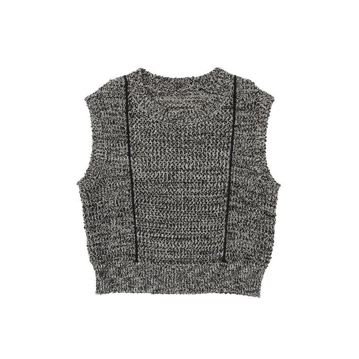 配色ラインMIXニットベスト | earth music&ecology  | 詳細画像27 