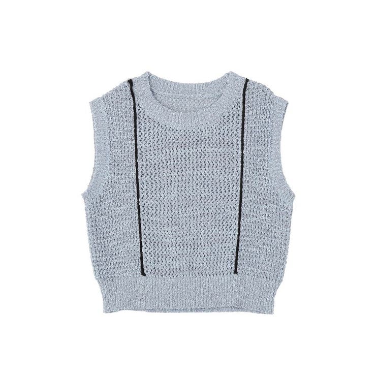 配色ラインMIXニットベスト | earth music&ecology  | 詳細画像29 