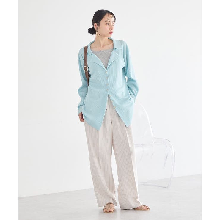 テーラーカラーニットカーディガン | earth music&ecology  | 詳細画像6 