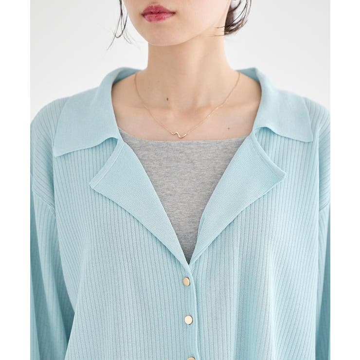 テーラーカラーニットカーディガン | earth music&ecology  | 詳細画像18 