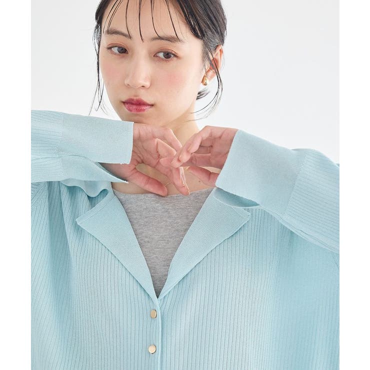 テーラーカラーニットカーディガン | earth music&ecology  | 詳細画像19 