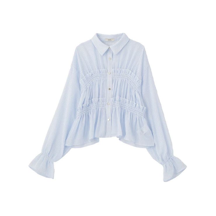 シャーリングストライプシャツ | earth music&ecology  | 詳細画像31 