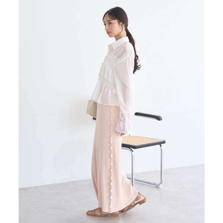 シャーリングストライプシャツ | earth music&ecology  | 詳細画像16 