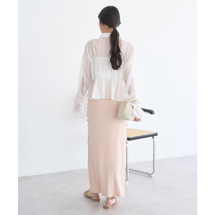 シャーリングストライプシャツ | earth music&ecology  | 詳細画像17 