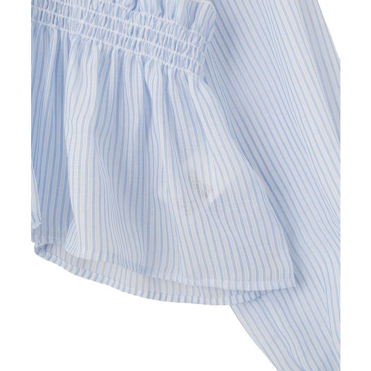 シャーリングストライプシャツ | earth music&ecology  | 詳細画像25 