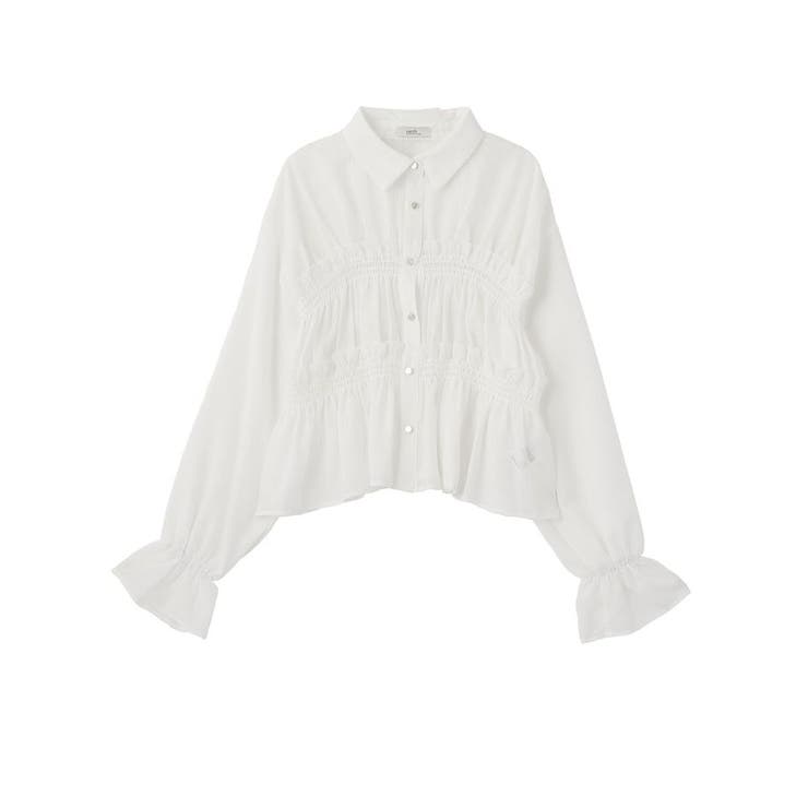 シャーリングストライプシャツ | earth music&ecology  | 詳細画像30 