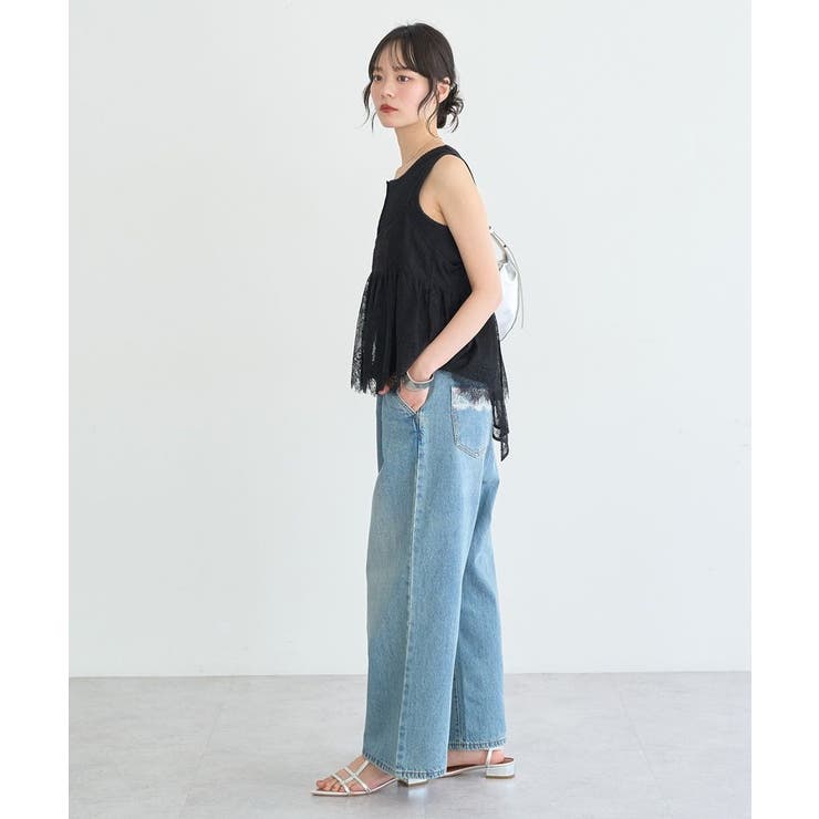 フリンジレースバックリボンキャミ | earth music&ecology  | 詳細画像11 