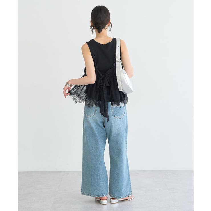 フリンジレースバックリボンキャミ | earth music&ecology  | 詳細画像12 