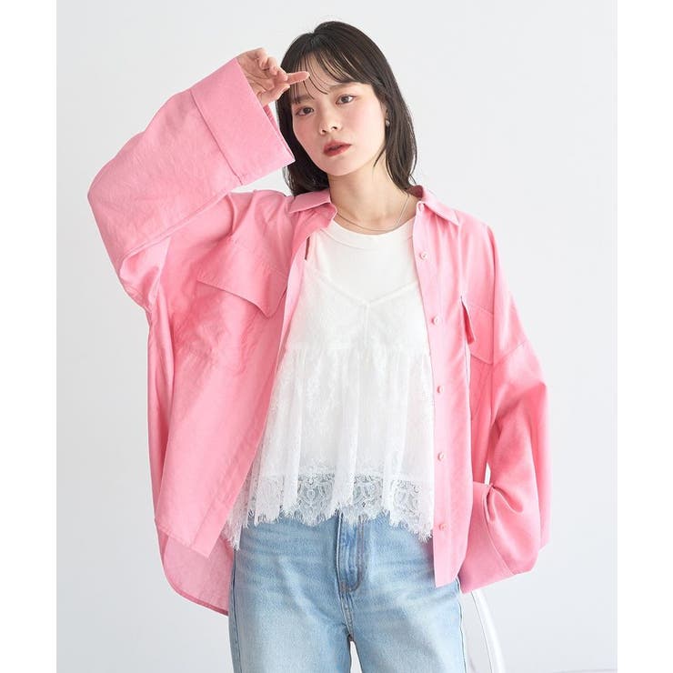 フリンジレースバックリボンキャミ | earth music&ecology  | 詳細画像6 