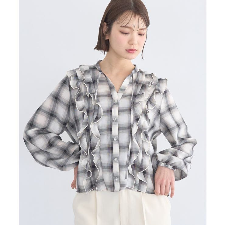 フリルリボンブラウス | earth music&ecology  | 詳細画像12 