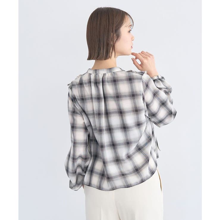 フリルリボンブラウス | earth music&ecology  | 詳細画像15 