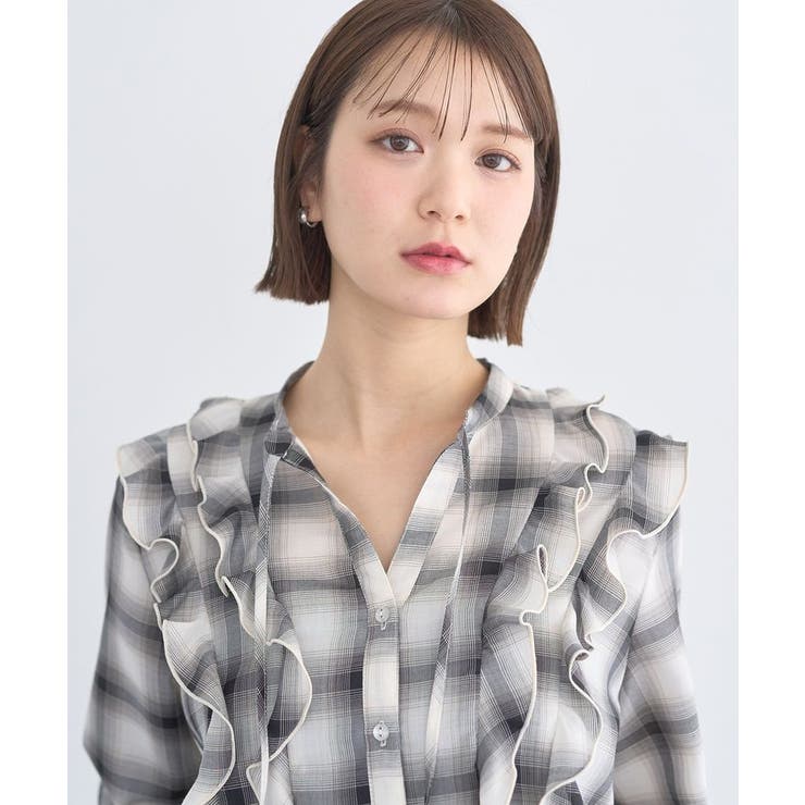 フリルリボンブラウス | earth music&ecology  | 詳細画像19 