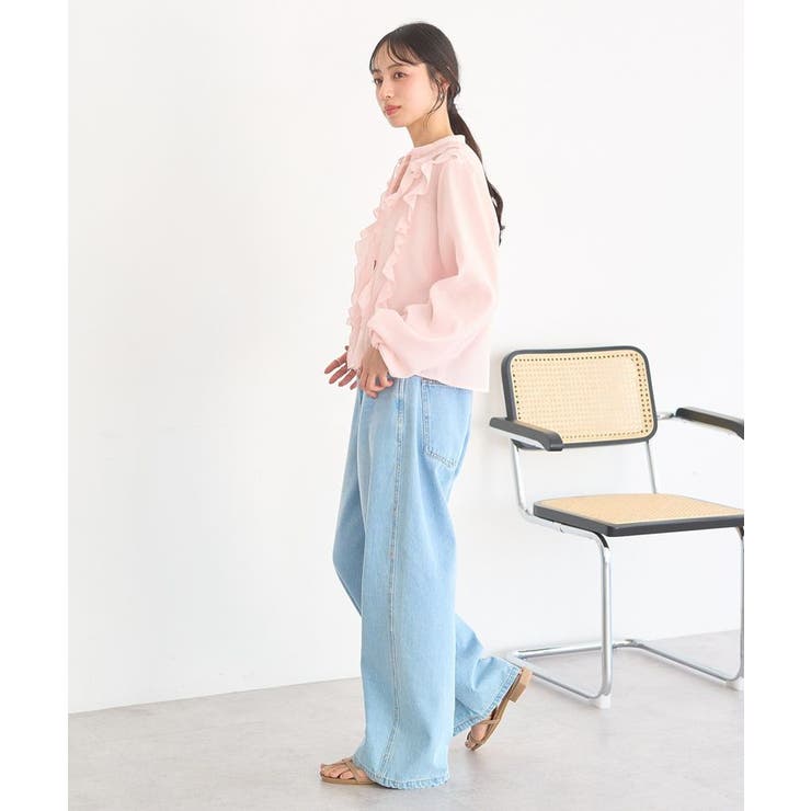 フリルリボンブラウス | earth music&ecology  | 詳細画像5 