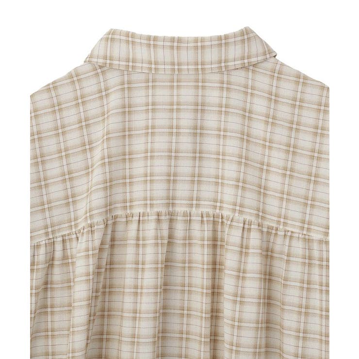 シャーリングスリーブチェックシャツ | earth music&ecology  | 詳細画像23 