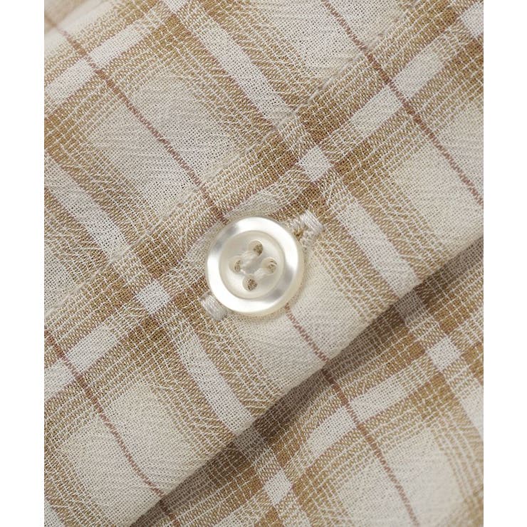 シャーリングスリーブチェックシャツ | earth music&ecology  | 詳細画像24 